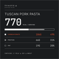 Tuscan Pork Pasta